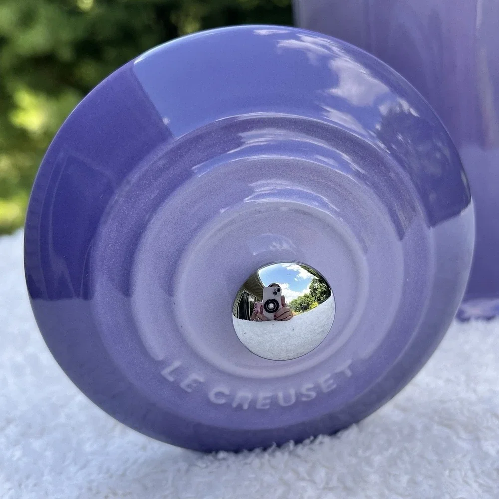 Le Creuset French Press Bluebell Purple Coffee Pot 34oz Provence Retired Color